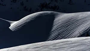 Snow Capped Mountains Europe Drucke: Snow surface with structures, Scharzwassertal