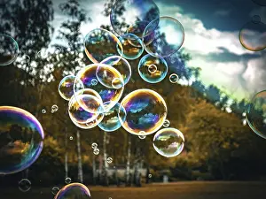 Hygienic Cleanliness Drucke: Soap bubbles