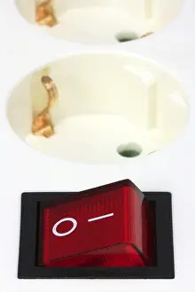 Saving Energy Tips Drucke: Socket with switch on/off button