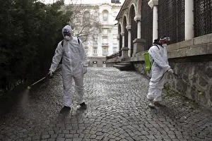 Coronavirus Prevention Drucke: Sofia, Bulgaria - 11 April