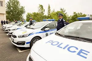 Police Patrol Car Drucke: Sofia, Bulgaria - 12 May 2017