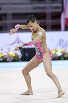 International Rhythmic Gymnastics Tournament Drucke: Sofia, Bulgaria - 6 May, 2017: Linoy Ashram from Israel performs during Rhythmic Gymnastics World Cup Sofia 2017
