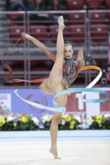 Rhythmic Gymnastics World Cup Drucke: Sofia, Bulgaria - 6 May, 2017: Katsiaryna Halkina from Belarus performs during Rhythmic Gymnastics World Cup Sofia 2017