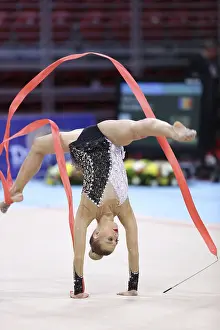 Rhythmic Gymnastics World Cup Drucke: Sofia, Bulgaria - 6 May, 2017: Noemi Peschel from Germany performs during Rhythmic Gymnastics World Cup Sofia 2017