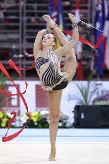 Rhythmic Gymnastics World Cup Drucke: Sofia, Bulgaria - 6 May, 2017: Viktoria Bogdanova from Estonia performs during Rhythmic Gymnastics World Cup Sofia 2017