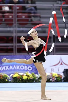 Rhythmic Gymnastics World Cup Sofia 2017 Drucke: Sofia, Bulgaria - 6 May, 2017: Anna Afuxenidi from Kazakhstan performs during Rhythmic Gymnastics World Cup Sofia 2017