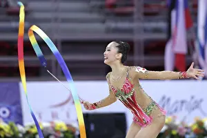Rhythmic Gymnastics World Cup Sofia 2017 Drucke: Sofia, Bulgaria - 6 May, 2017: Takana Tatsuzawa from Japan performs during Rhythmic Gymnastics World Cup Sofia 2017