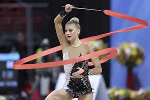 Rhythmic Gymnastics World Cup Drucke: Sofia, Bulgaria - 6 May, 2017: Noemi Peschel from Germany performs during Rhythmic Gymnastics World Cup Sofia 2017