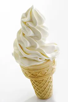 Cute Dessert Drucke: Soft ice cream in cone