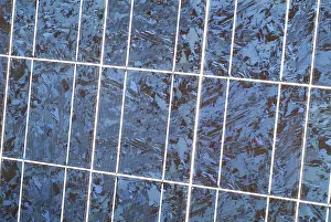 Green Energy Production Drucke: Detail of a solar cell, polycrystalline