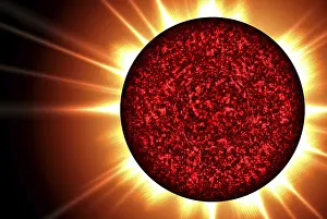 Natural Scientific Research Drucke: Solar flare in space