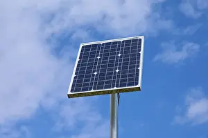Ecofriendly Electricity Supply Drucke: Solar panel, sky, clouds, Ossiach