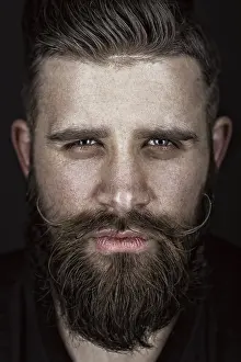 Bearded Man Drucke: A solid man with a beard and mustache