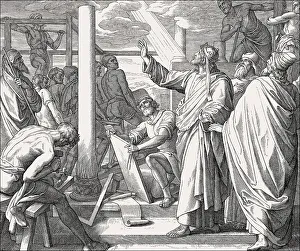 Deserted Construction Site Images Drucke: Solomon Plans Construction of the Temple
