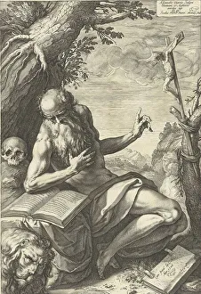 Christian Faith Iconography Drucke: Sophronius Eusebius Jerome, born c
