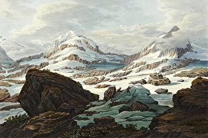 Ticino Switzerland Landscape Drucke: Source of the Middle Rhine called Froda