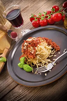 Food Photography Tips Drucke: Spaghetti bolognese