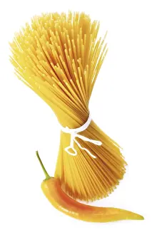 Pasta Dish Drucke: Spaghetti and pepperoni