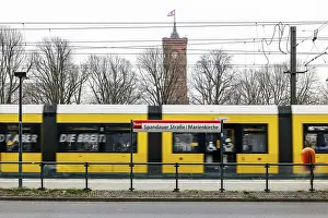 Deserted City Street Drucke: Spandauer StraBe stop, St