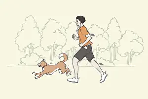 Drucke von Zeit mit Sport und Haustieren-Konzept Minimalistische Kunstwerke Drucke: Zeit und Sport mit Haustieren-Konzept.