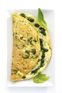 Vegetarian Breakfast Drucke: Spinach omelet