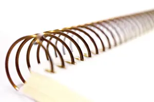 Office Supply Details Drucke: Spiral notebook, closeup
