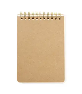 Bright White Background Drucke: Spiral notepad Isolated on white background