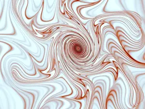 Fractal Geometry Drucke: Spiral pale background - abstract computer-generated image