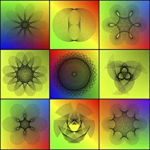 Full Frame Image Drucke: Spirography