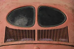 Scandinavian Classic Cars Drucke: Split rear window of a VW 1200 Standard