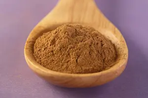 Asian Food Photography Studio Shot Drucke: Spoon with cinnamon