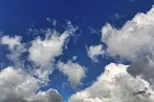 Spring Cloud Photography Drucke: Spring clouds in the blue sky, Ring of Kerry