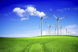 Wind Power Generation Drucke: Spring wind
