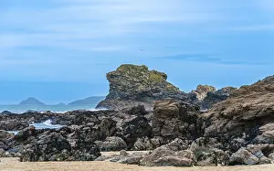 Drucke von St Agnes Beach aus einem Drohnen, Saint Agnes, Cornwall, England, UK St. Agnes Drucke: St Agnes Beach aus einem Drohnen, Saint Agnes