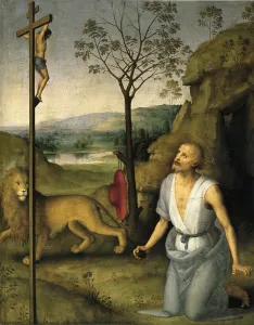 Christian Religious Texts Drucke: St. Jerome, Hermit in the Desert
