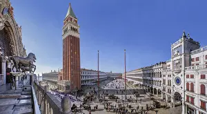 Venice Landmarks Drucke: St Mark's Square with Campanile