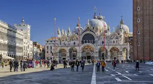 St Marks Square Venice Drucke: St. Mark's Square with Clock Tower and St