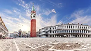 Grand Canal Landscape Photography Drucke: St Mark's Square full panorama