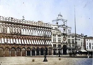 Venice City Landmarks Drucke: St. Mark's Square, Procuratie Vecchie and Clock Tower