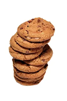 USA Food Photography Drucke: A stack of biscuits with chocolate filling