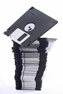 Office Supplies Drucke: Stack of floppy disks