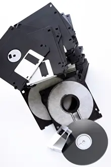 Compact Discs Drucke: Stack of floppy disks