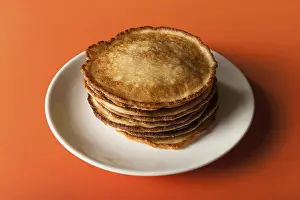 Appetizing Desserts Drucke: A stack of fried pancakes on plate
