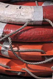 Hanseatic City Drucke: Stack of lifebuoys