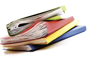 Office Stationery Drucke: Stack of loose-leaf binders