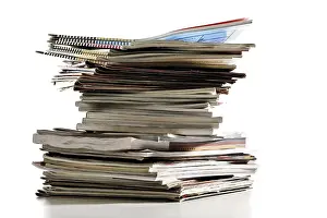 Indoor Studio Photography Drucke: Stack of magazines