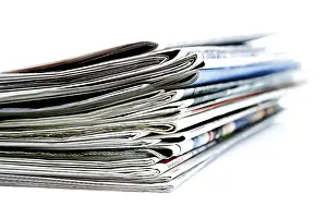 Still Life Photography Studio Drucke: Stack of newspapers