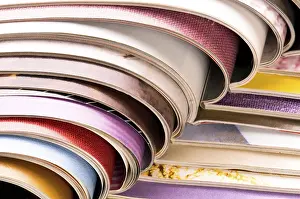 Environmental Protection Awareness Drucke: Stack of open magazines