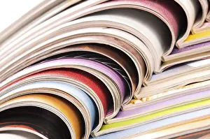 Waste Separation Europe Drucke: Stack of open magazines, poland