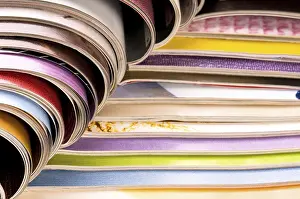 Environmental Awareness Europe Drucke: Stack of open magazines, poland